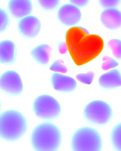 Glowing red heart — Stock Photo, Image