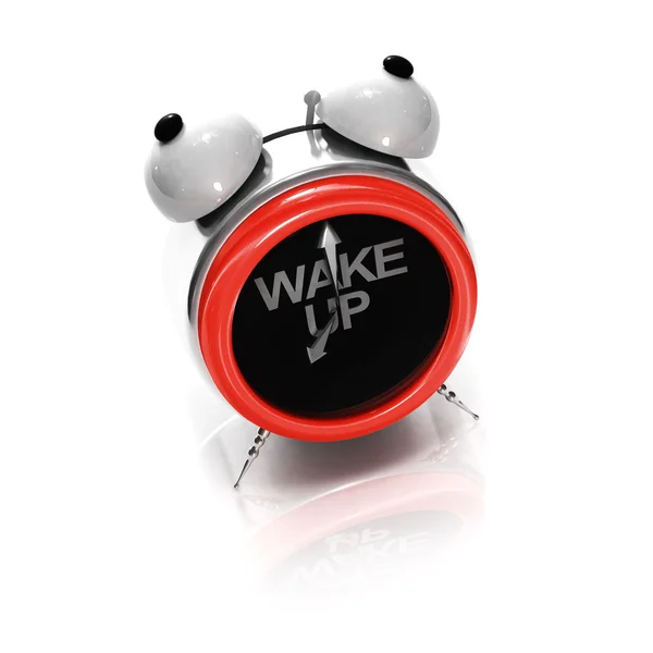 Relógio de alarme como rosto estilizado gritando — Fotografia de Stock