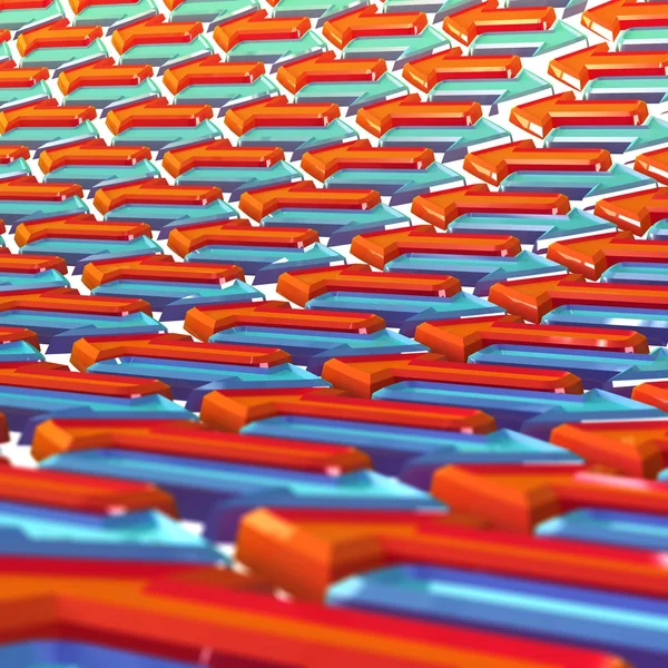 Abstração feita de setas vermelhas e azuis — Fotografia de Stock