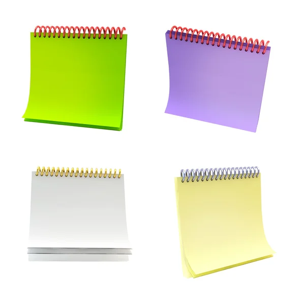Set of 4 different note books — Stock Photo, Image