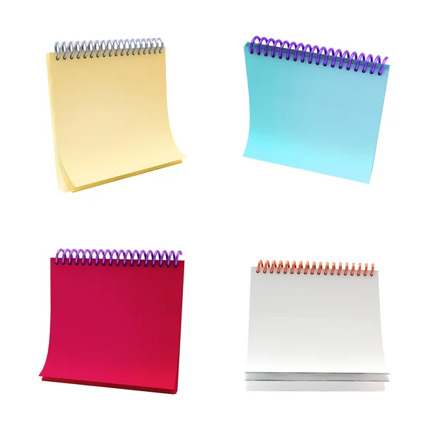 Set of 4 different note books — Stock Photo, Image