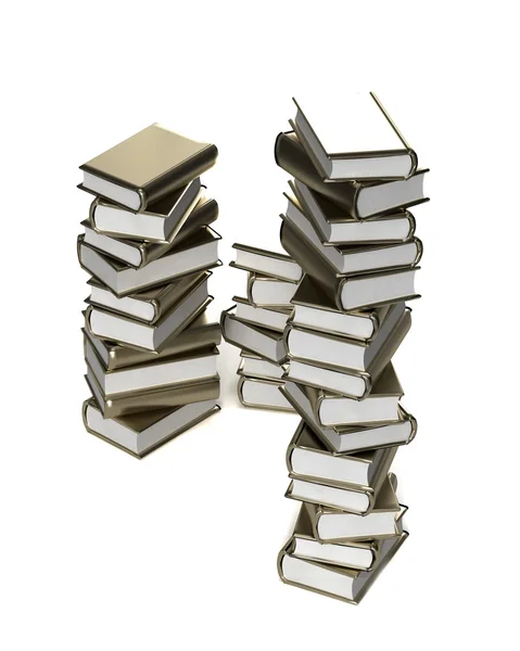 Mucchio di libri dorati stilizzati lucidi — Foto Stock
