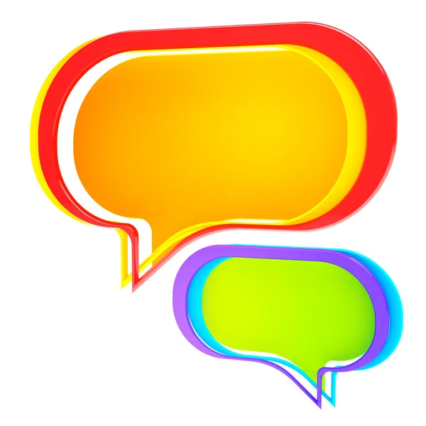 Chatten: kleurrijke tekst zeepbel geïsoleerd — Stockfoto