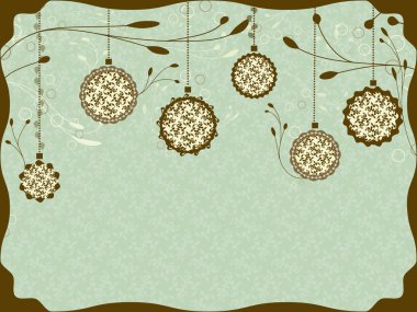 Vintage Christmas card clipart