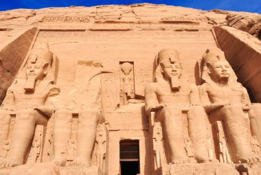 Abu Simbel Great Temple in Egypt clipart