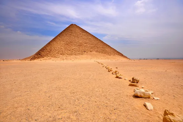 Červená pyramida, dashur, egypt — Stock fotografie