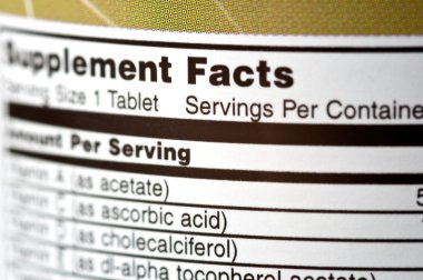 Supplement Facts clipart