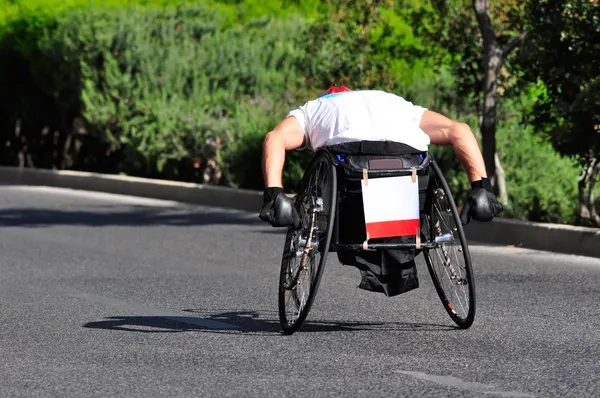 Tekerlekli sandalye yarış — Stok fotoğraf
