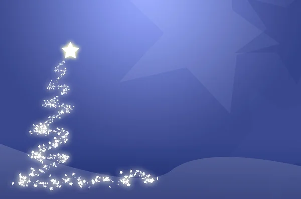 Blå julgran — Stockfoto