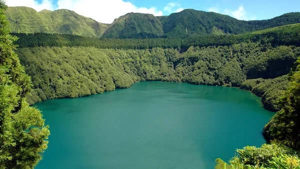 Santiago laguny, w sao miguel, Azory — Zdjęcie stockowe