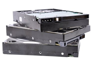 Stack of Computer Hard Drives clipart