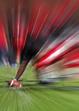 Football player line blur zoom effect clipart