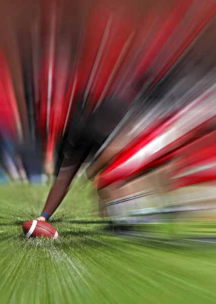 Football player line blur zoom effect — Stock Photo, Image