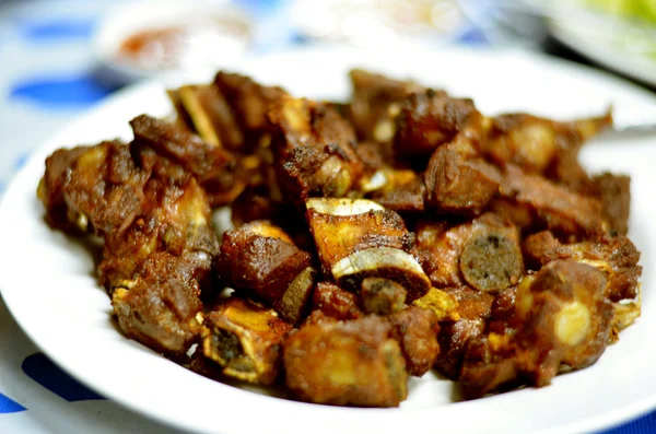 Fried pork spare ribs — Stock Photo, Image
