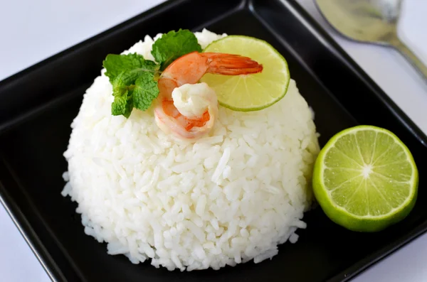 Pirinç ve karides — Stok fotoğraf
