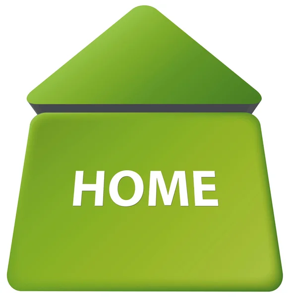 Thuis, groen huis — Stockfoto
