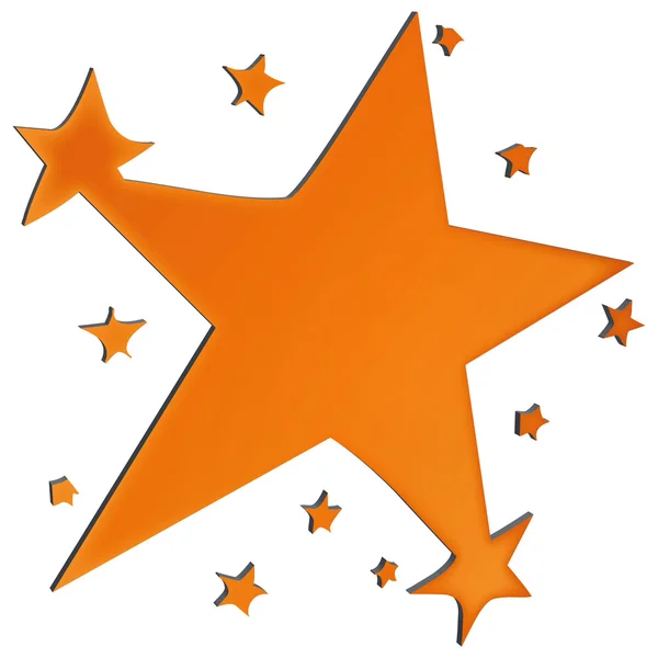 Оранжевая звезда — стоковое фото