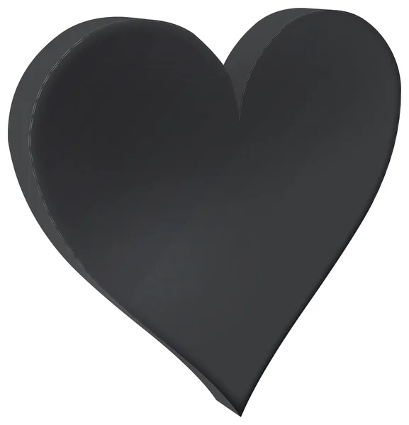 Siyah kalp — Stok fotoğraf