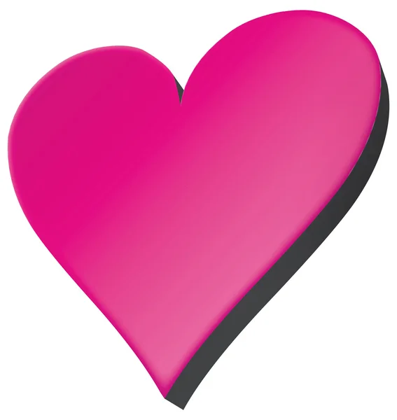 Coração rosa — Fotografia de Stock