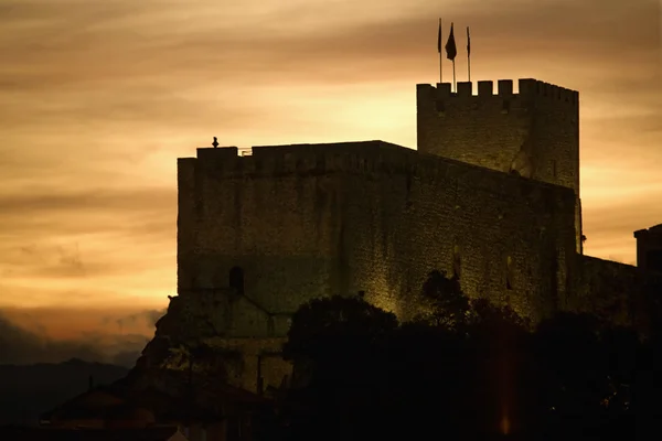 stock image Old medieval castle in San Vicente de la Barquera