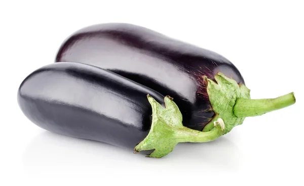 Two fresh eggplants — Stock Photo, Image