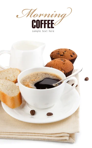 Koffie met melk en Limburgse vlaai — Stockfoto