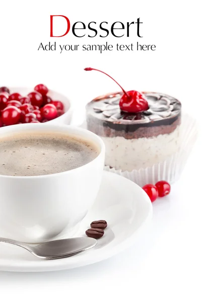 チョコレート ケーキとコーヒー — ストック写真