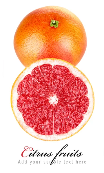 Fresh grapefruit fruits in cut — Stock Photo, Image