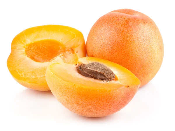 Apricot fruits with cut — Stock Photo, Image