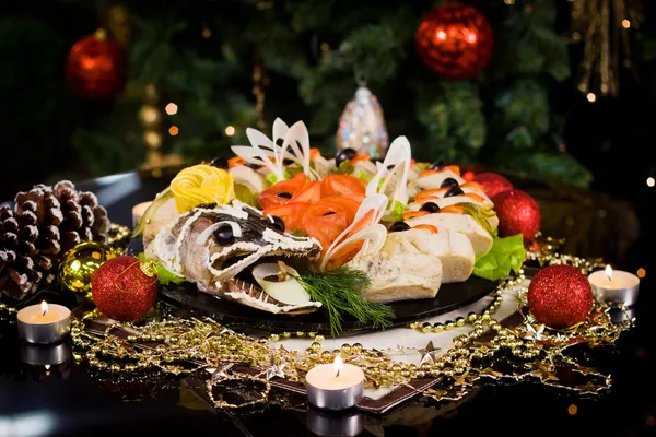Christmas new year dinner — Stock Image Christmas new year dinner Stock Photo
