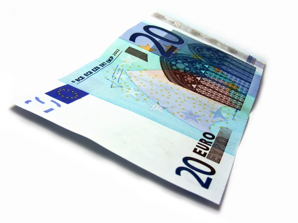 Worn 20 euro note — Stock Photo, Image