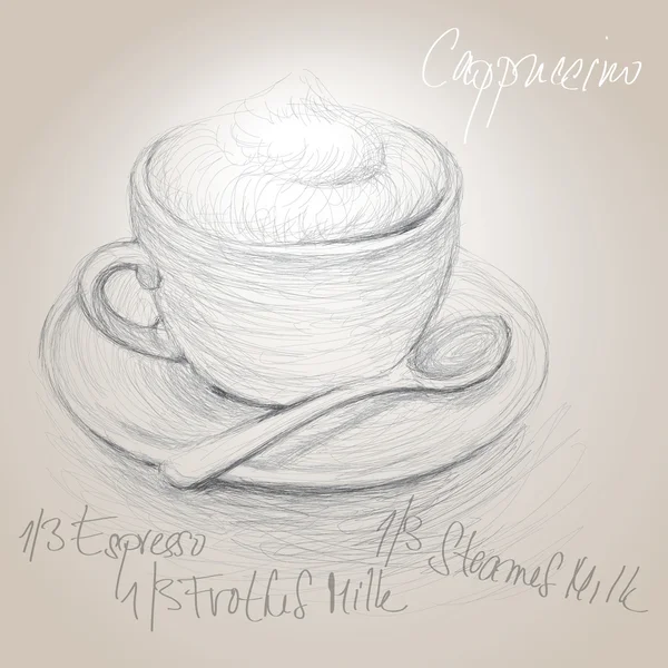 Cappuccino verdadero — Archivo Imágenes Vectoriales