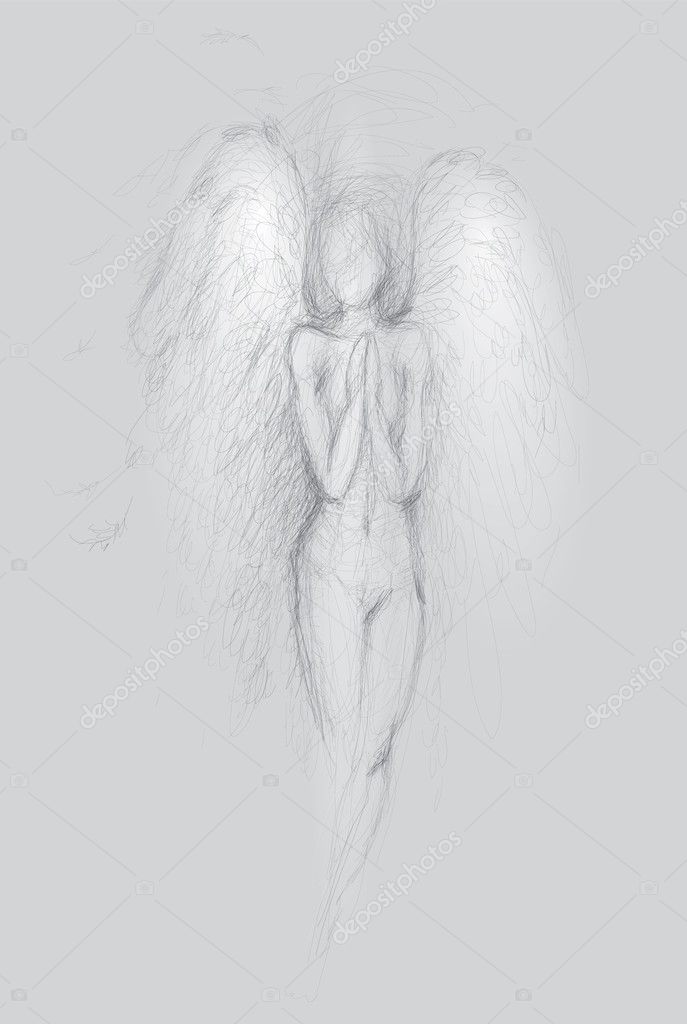 Guardian Angel Drawing Vector Images (over 190)