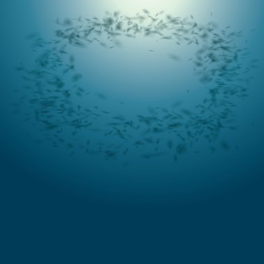 Underwater scene with fish clipart