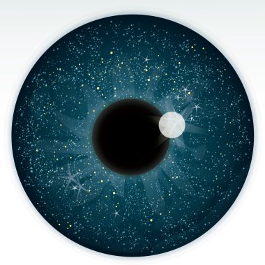 Night sky in blue eye clipart