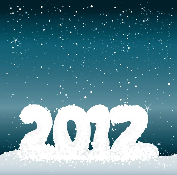 2012 from snow — Stock Vector