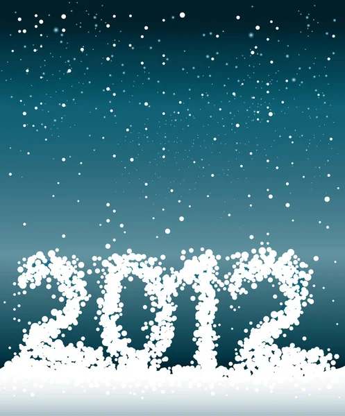 2012 from snowflakes — Stock Vector