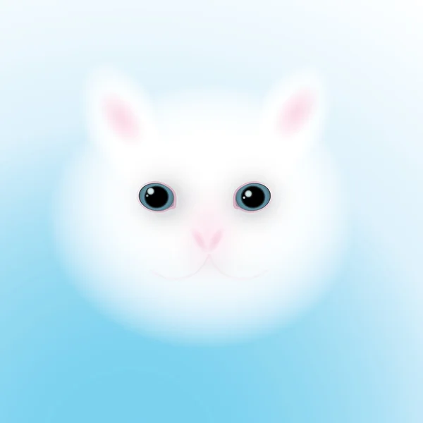 Aranyos fehér macska — Stock Vector