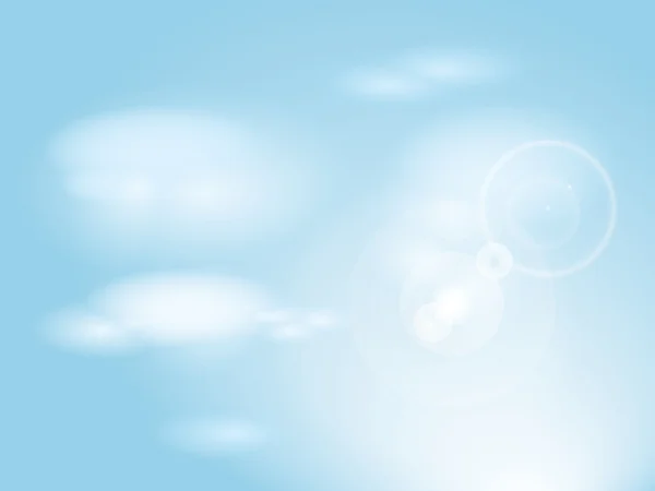 Cielo azul con nubes — Vector de stock