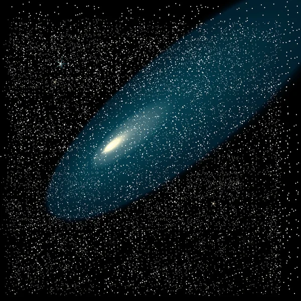 Kometa na noční obloze — Stockový vektor