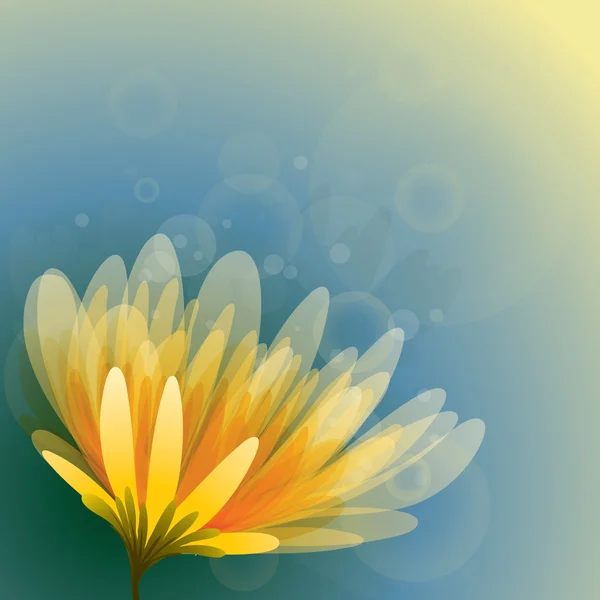 Fleur jaune abstraite — Image vectorielle