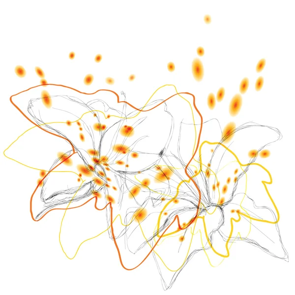 Soyut lily — Stok Vektör