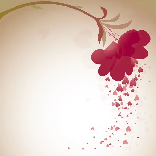 Fleur abstraite Valentine — Image vectorielle