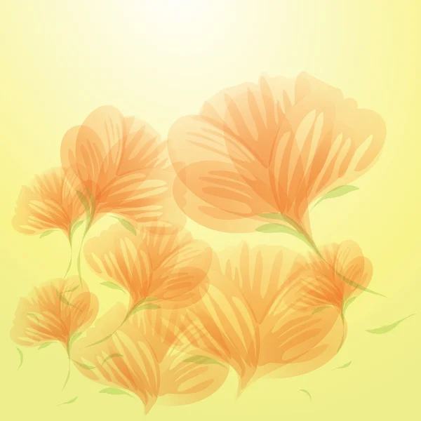 Abstract oranje bloemen — Stockvector