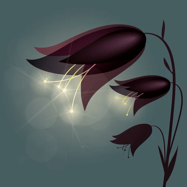 Leuchtende Glockenblume — Stockvektor