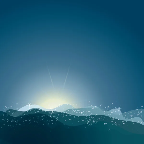 Lever de soleil sur la mer — Image vectorielle