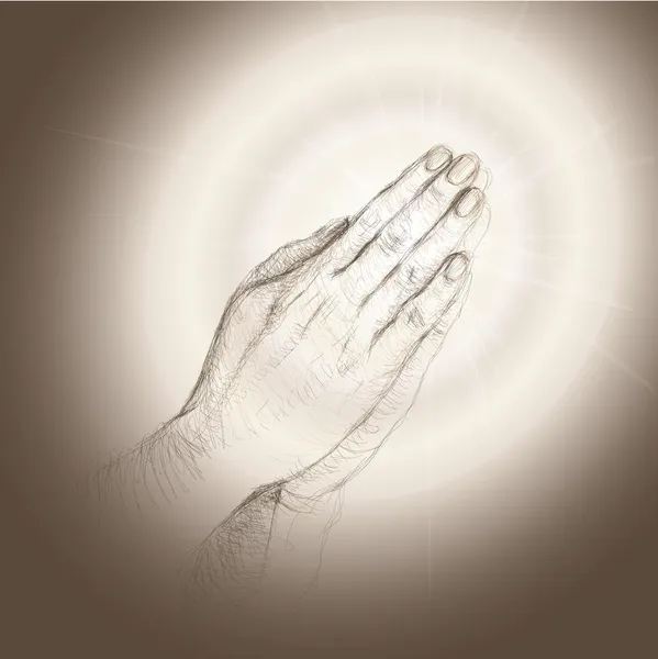 Modlące się ręce — Wektor stockowy