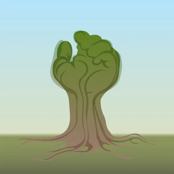 Tree like hand — Stock Vector