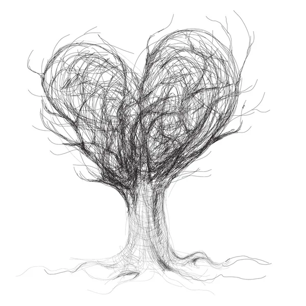 Tree like heart — Stock Vector
