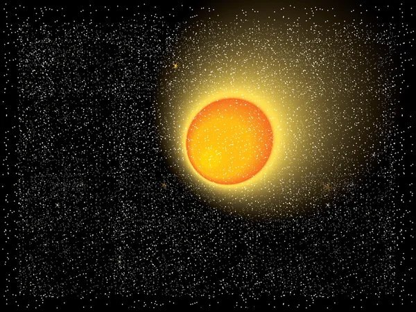 Slunce ve vesmíru — Stockový vektor